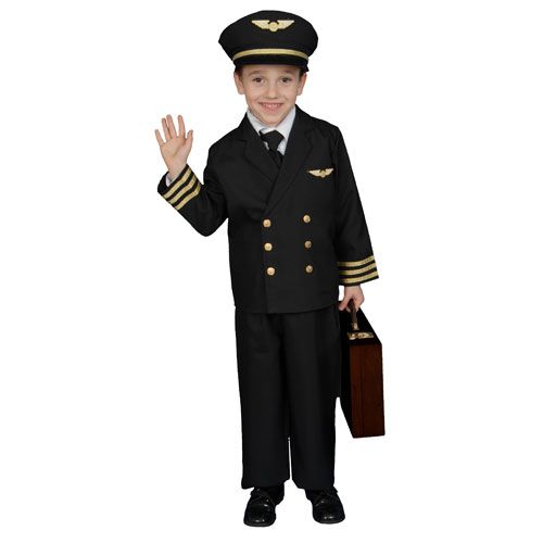 Picture of Dress Up America 365-M Pilot Boy Jacket Costume - Size Medium 8-10
