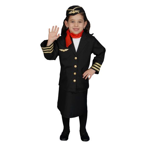 Flight Attendant Set Costume - Size Toddler T4