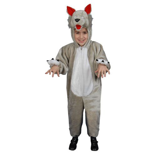 Kids Plush Wolf Costume - Size Toddler T2