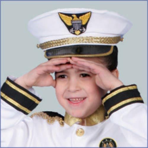 Navy Admiral Hat Costume Accessory - One Size Fits All