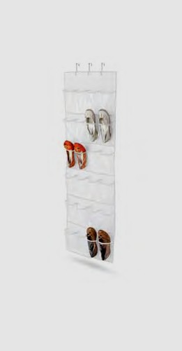 Picture of Honey-Can-Do SFT-01278 24 Pocket Over-Door  Shoe Organizer - Polyester - Navy