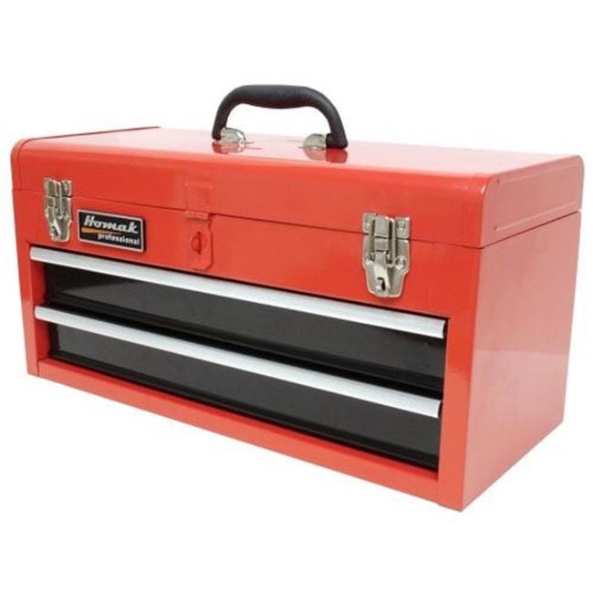 Homak RD01022001 20 Inch Red 2 Drawer Toolbox