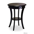 Winsome 20227 Black Beechwood ROUND ACCENT TABLE WITH ONE DRAWER ONE SHELF Winsome 20227 Black Beechwood ROUND ACCENT TABLE WITH ONE DRAWER ONE SHELF