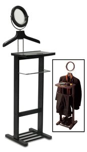 Picture of Winsome 92055 Espresso Beechwood VALET STAND WITH MIRROR COAT & PANT RACKS