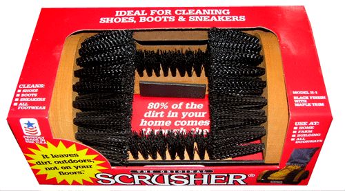 Boot Brush, Scraper, Boot and Shoe Scrubber, With Base Frame, Black