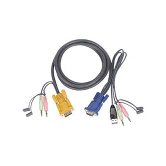 10 USB KVM CABLE FOR CS1758, WITH FULL AUDIO SUPPORT SPEAKER AND MIC