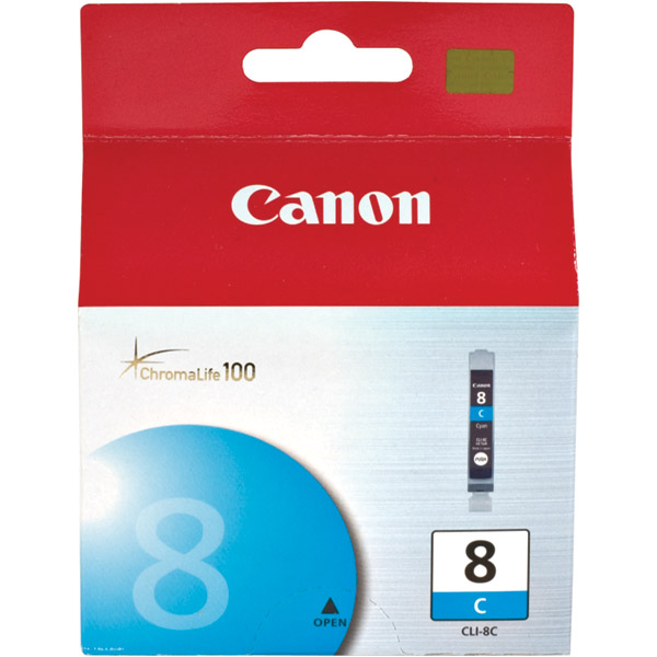 Picture of Canon Compatible ChromaLife 100 Dye Ink Cartridge for Canon Compatible Photo Printers Cyan CLI-8C