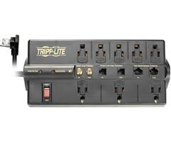 Tripp Lite 8-Outlet Surge Suppressor for PC/Network TLP-810NET -  TLP810NET