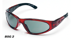 Picture of Body Specs BSG-2 CRYSTAL RED.13 Crystal Red Frame Goggles-Sunglasses with Smoke-Green Lens