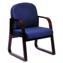 Boss Mahogany Wood Reception Chair - B9570 - Burgundy