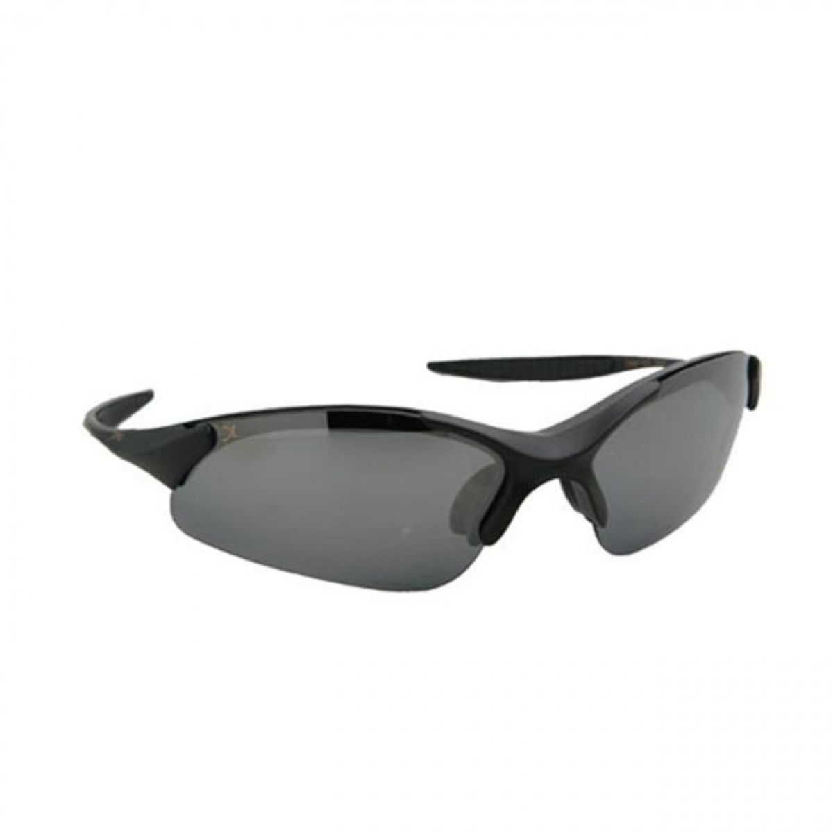 Gator Polarized Rimless Sunglasses - Matte Black - Smoke Lens