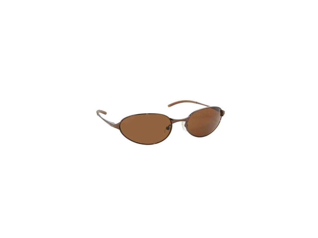 Picture of Coppermax 3709GPP BRN/AMBER Tonga Oval Polarized Sunglasses - Shiny Brown - Amber Lens