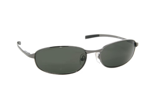 Tonga Rectangle Polarized Sunglasses - Gunmetal - Smoke Lens