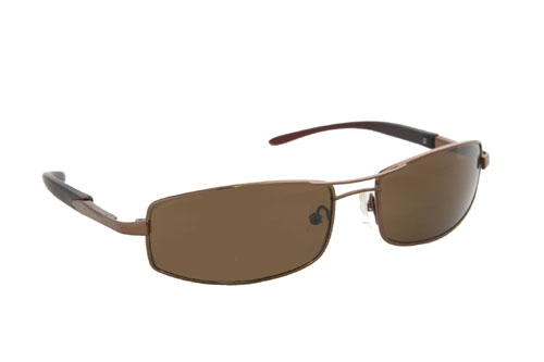 Archer Polarized Sunglasses - Shiny Brown - Amber Lens