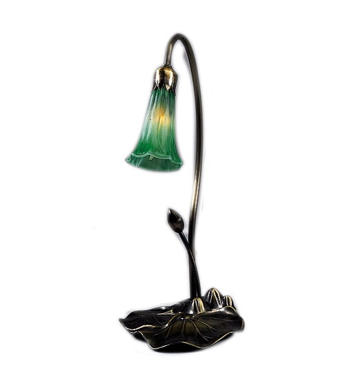 Picture of Meyda  12859 16&quot;H Pond Lily 1 Light Accent Lamp - Green 