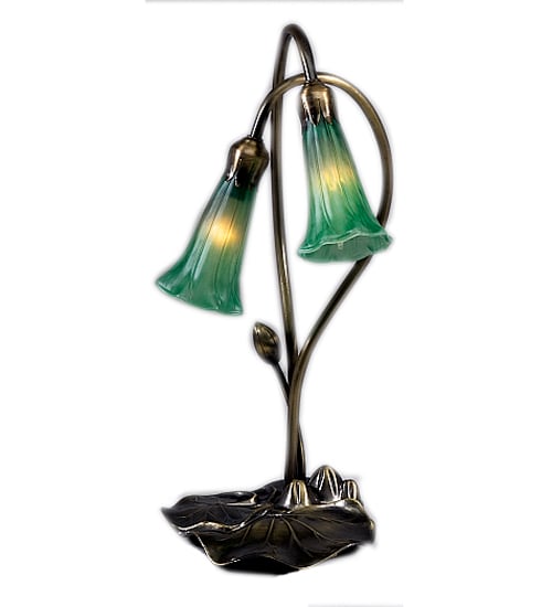 Picture of Meyda  13481 16&quot;&quot;H Green Pond Lily 2 Light Accent Lamp