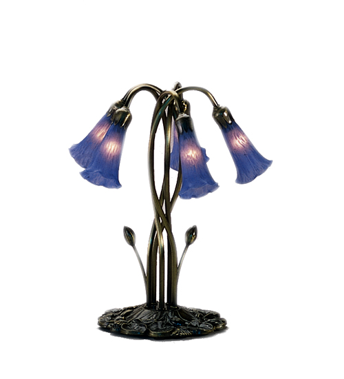 Picture of Meyda  14995 Lily 5 Light Accent Lamp with Shades - Blue