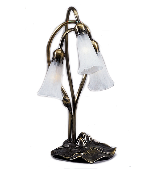 Picture of Meyda  15282 Lily 3 Light Accent Lamp with Shades - White