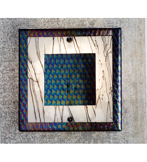 99285 12 Inch W Willows Fused Glass Sconce