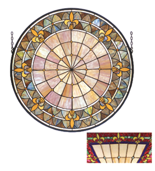 Fleur-De-Lis Medallion Window 13in.H x 13in.W