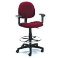 Boss Fully Adjustable Drafting Stool With Foot Ring and Arm Rests - B1691 - Black Boss Fully Adjustable Drafting Stool With Foot Ring and Arm Rests - B1691 - Black