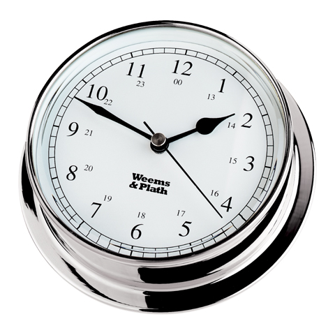 Weems & Plath Endurance Chrome Clock | by West Marine