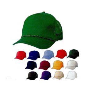 Cotton Twill Front Mesh Cap With Braid Solid