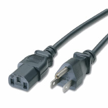 Picture of Cables To Go 03134 10ft UNIVERSAL POWER CORD (IEC320 C13 to NEMA 5-15P)