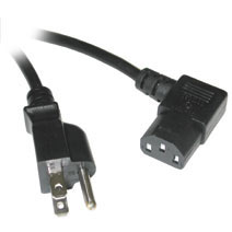 Picture of Cables To Go 27909 10ft UNIVERSAL RIGHT ANGLE POWER CORD (IEC320 C13 R-A to NEMA 5-15P)