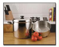Picture of Precise Heat 24qt 9Element Waterless Stock Pot with Deep Steamer Basket
