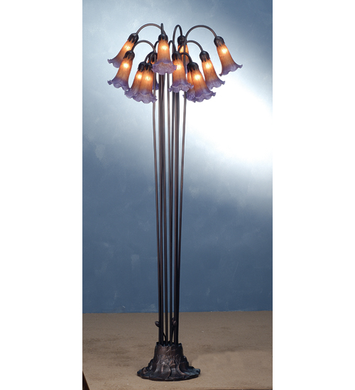 15946 12 Lt Floor Lily Amber/Purple