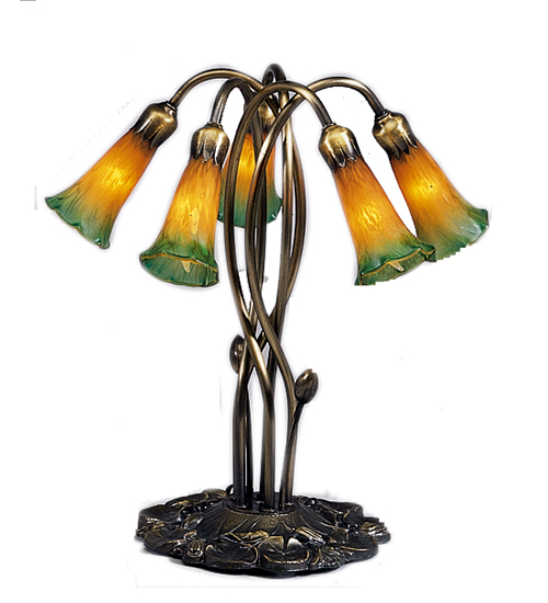 Picture of Meyda  14893 5 Lt Lily Amber/Green