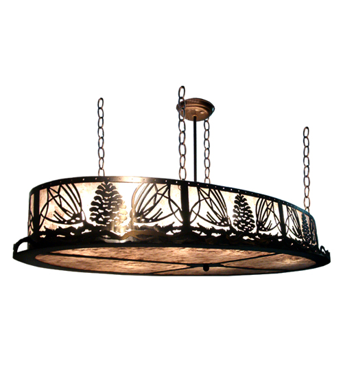 17239 48 Inch L Pinecone Oval Inverted Pendant
