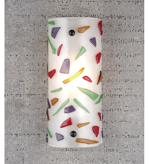 83021 5 Inch W Pebbles Fused Glass Sconce