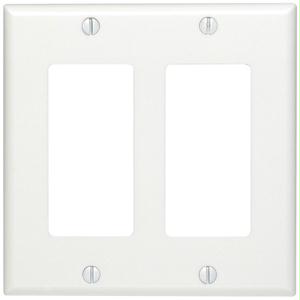 Residential-Grade Decora Wall Plates 2-gang white