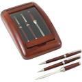 3pc Pen Pencil and Letter Opener in a Wood and Glass Box from the Hanover Collection by Al GFEPS3 3pc Pen Pencil and Letter Opener in a Wood and Glass Box from the Hanover Collection by Al GFEPS3