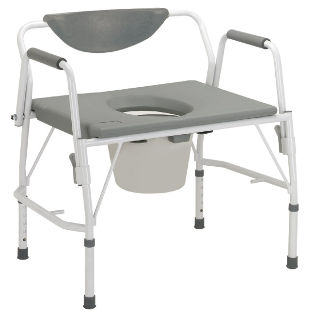 Picture of Drive Medical 11135-1 Deluxe Bariatric Drop-Arm Commode Assembled