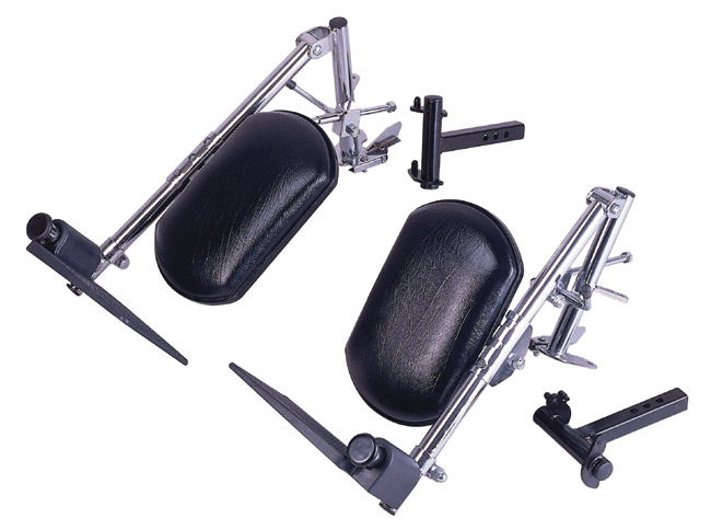 Swing Away Elevating Legrest Brackets for Rear Wheel Drive Power Bases - Black One Size
