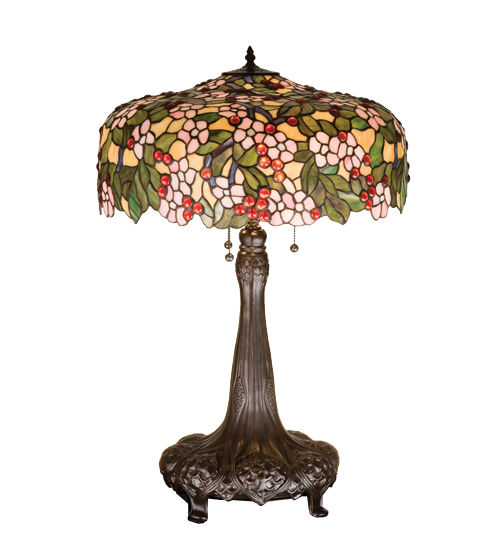 Meyda Tiffany 15404 31 Inch H Tiffany Cherry Blossom Table Lamp