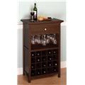 Winsome 94441 Walnut Beechwood WINE CABINET GLASS 20 BTL Winsome 94441 Walnut Beechwood WINE CABINET GLASS 20 BTL