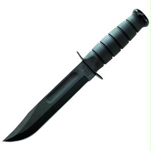 Picture of KABAR KB1211 Black Fighting Knife Black Leather Sheath 7 in. Plain