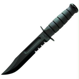 Picture of KABAR KB1214 Black Fighting Knife Kydex Sheath 7 in. Serrated