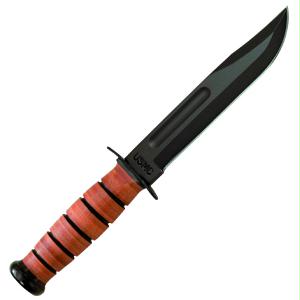 Picture of KABAR KB1217 USMC Fighting Knife Brown Leather Sheath 7 in. Plain