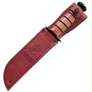 Ka-Bar Leather Sheath Only, Usmc Logo-Brown, Fits Knife With 7In Blade And Double Guard, Net