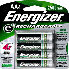 Nimh Rechargeable Aa Batteries, 1.2 V, 4/Pack