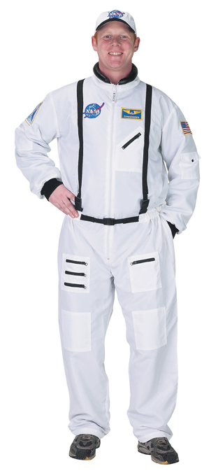 Picture of Aeromax ASW-ADULT SM Adult Astronaut Suit with Embroidered Cap SM white
