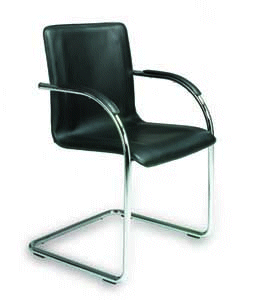 Picture of Boss B9530 Mid-Back Black Vinyl Guest Chair 4 Pack