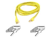 5Ft Cat5E Snagless Patch Cable, Utp, Yellow Pvc Jacket, 24Awg, T568B,