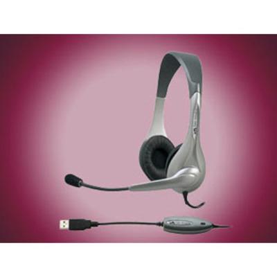 Picture of Cyber Acoustics Silver OEM USB Headset/Mic AC-851B