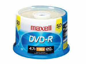 Picture of MAXELL 638011 16x DVD-R Spindle - 50 Pack